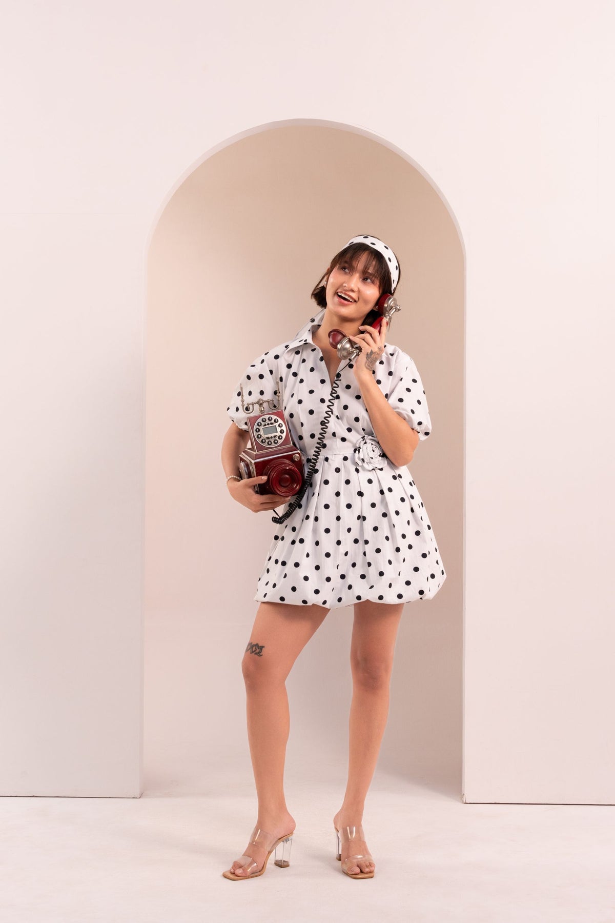 Polka Pop Mini Dress