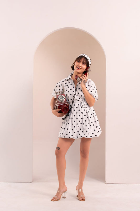 Polka Pop Mini Dress