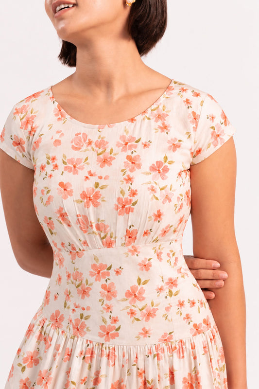 Peach Please Midi Dress