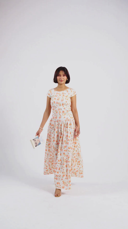 Peach Please Midi Dress