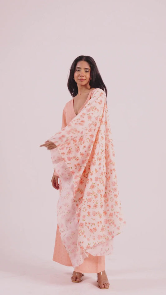 Peach Please Kurta Set